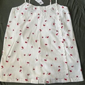 Abercrombie & Fitch White Dress with Red Cherry Print